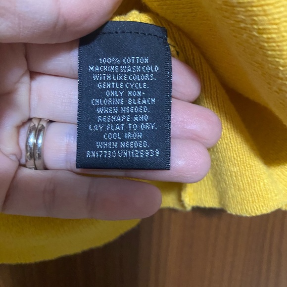 Mustard Yellow Cropped Open-Front Cotton Knit Cardigan XS - Picture 5 of 5